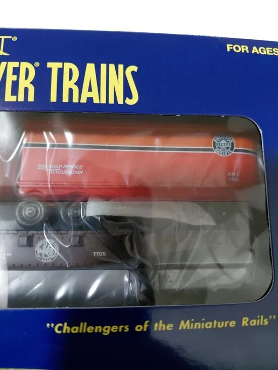 American Flyer 2006 TTOS Southern Pacific Flatcar W/Trailers S Gauge 6-48246 NIB - Picture 4 of 7